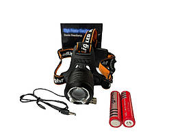 Налобний ліхтар акумуляторний світлодіодний 2000 Lumen 2 діоди (Head Lamp)