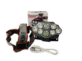 Налобний ліхтар XC88 світлодіодний 8Led акумуляторний (Headlamp)