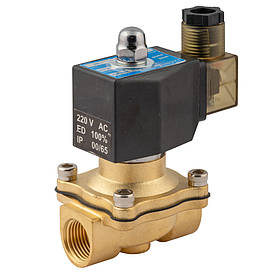 Клапан електромагнітний 1" ITAL IT2-220-25A, нормально-закритий (NC), 2W250-25 AC 220V