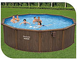 Збірний басейн Bestway 561CU Hydrium 488 х 130 см, пісочний насос 5678 л/г, скімер, сходи, підстилка, тент, дозатор, фото 3