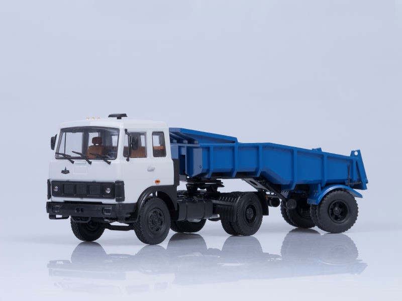 Модель Сідельний тягач МАЗ-5432 з напівпричепом МАЗ-5232В (сірий/блакитний) | Автоісторія
