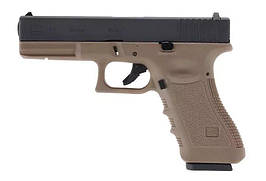 ПІСТОЛЕТ GLOCK 17 GEN.3 METAL GBB GREEN GAS - half tan [WE] (для страйкболу)