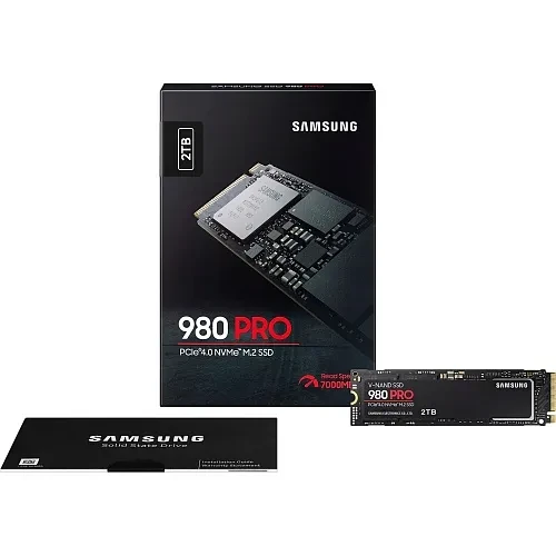 Samsung 980 PRO 2TB PCle 4.0 NVMe M.2 2280 SSD (MZ-V8P2T0BW) SSD-накопичувач