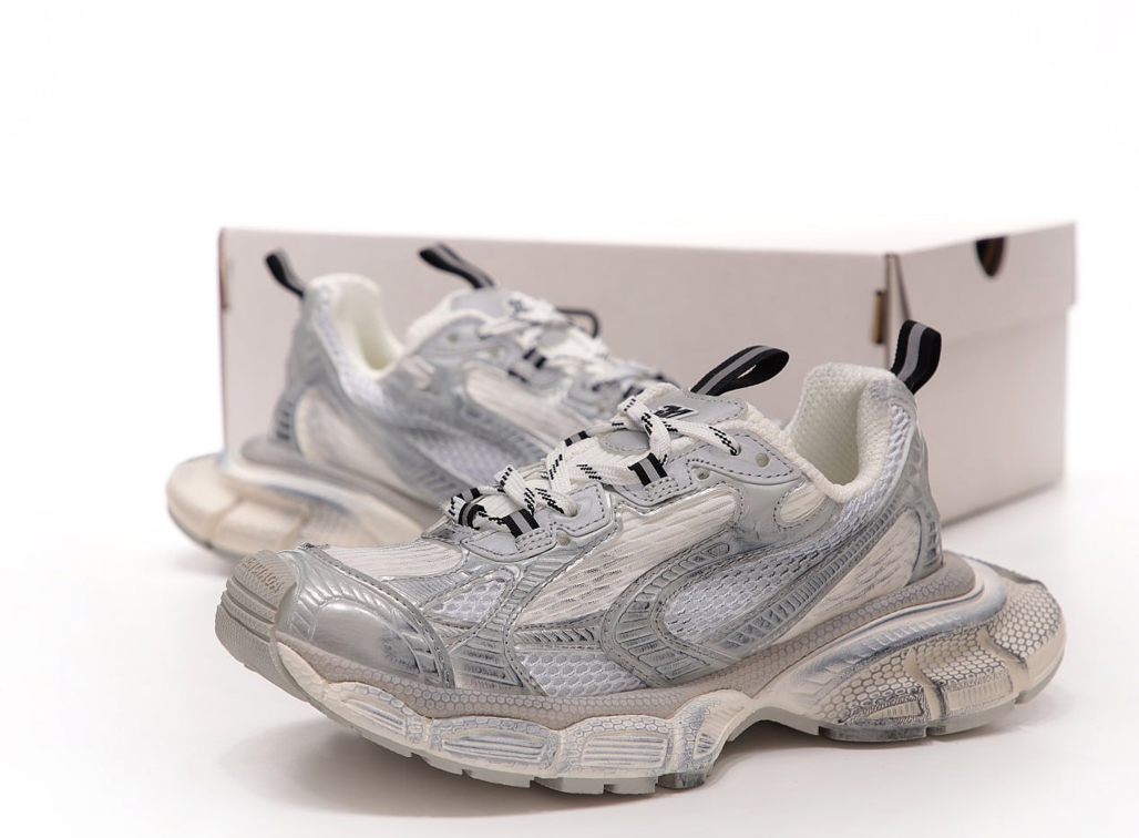 Жіночі кросівки Balenciaga 3XL White Silver кроси Баленсіага З ХЛ білі сірі для дівчат