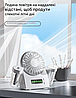 Вентилятор акумуляторний з водою та Led дисплеєм Mini Fan F8 білий 1200mAh, фото 7