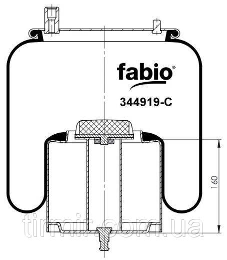 Пневморесора підвіски з металевим стаканом 4919NP01, фото 1