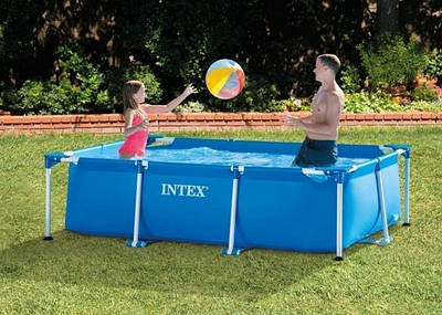 Прямокутний каркасний басейн 300х200х75 см Плавальний куточок дитині від 6 років Дитяча зона для ігор у воді