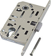 Замок врезной магнитный AGB Polaris B06103.50.06 под цилиндр 85х50х18, NI никель (ЗВ782)