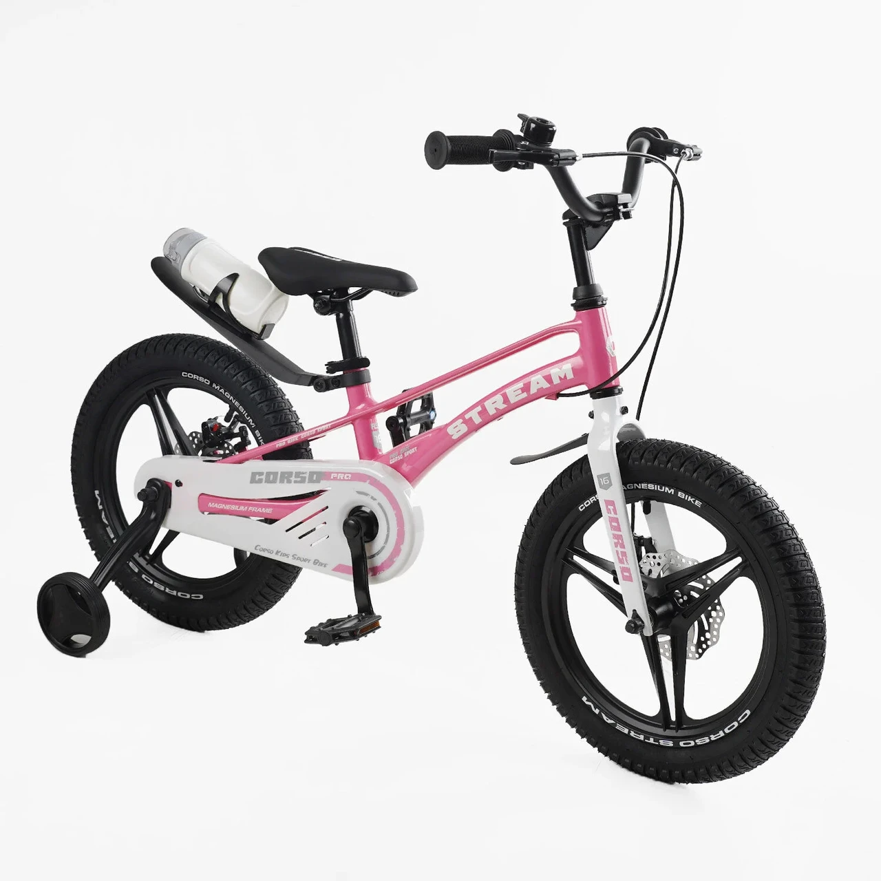 Дитячий велосипед 16" Corso Stream SM-40315 рожевий на зріст 100-115 см