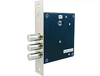 Замок врезной сувальдный Барьер-Премьер 63 мм с лицевой планкой (ключ 85мм), хром правый (ЗВ2003)