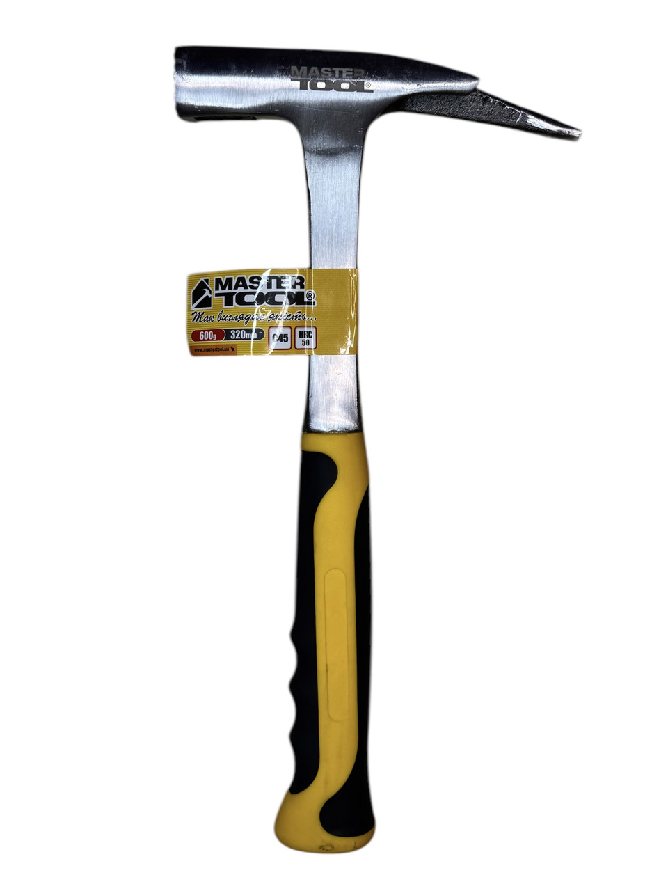 Молоток покрівельний MASTERTOOL 600 г HRC 55 суцільнометалевий 02-0122