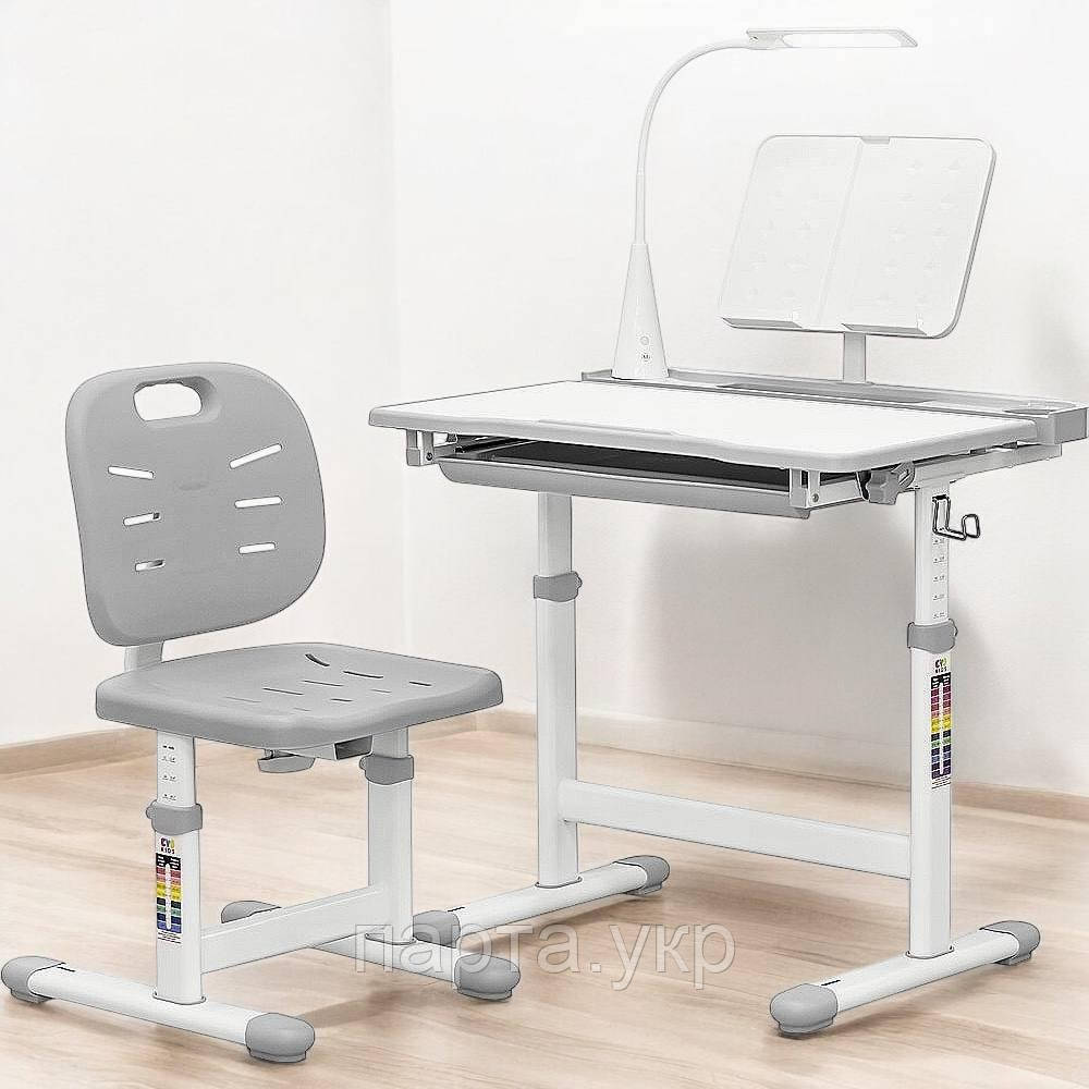 Комплект парта і крісло Evo-Kids Evo-17 Ergo, лампа і підставка