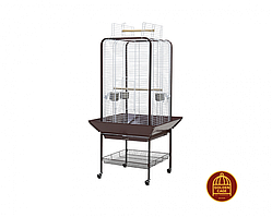 Вольєр чорний (білий) A 16 з відкривним верхом  і антимусорником. 59(80)*59(80)*150