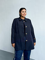 Трендовый класичний демісезонний легкий плащ на гудзиках ''Кассандра''