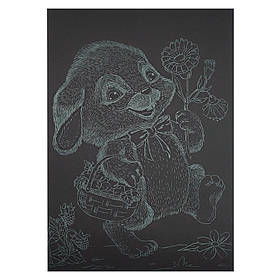 Гравюра А5 "Зайчик на прогулянці" Danko Toys ГрА5з-7 економ варіант у пакеті 21 х 14,8 см, Toyman