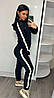 Жіночий костюм двійка Louis Vuitton з капюшоном чорний (трикотаж двунить Туреччина), фото 6