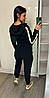 Жіночий костюм двійка Louis Vuitton з капюшоном чорний (трикотаж двунить Туреччина), фото 10