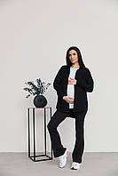 Сорочка велюрова чорна