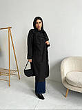 Трендовий жіночий легкий демісезонний подовжений котоновий плащ під пояс ''Меланія'', фото 2