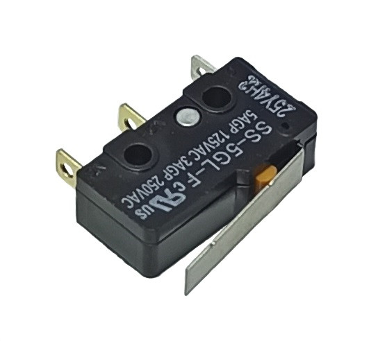 Мікроперемикач 20х11мм SS-5GL-F, короткий ричаг, 5(3)A, 3pin Omron, фото 1