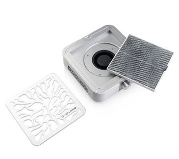 Витяжка CYCLONE X3 SILVER з вугільним НЕРА-фільтром 72W для манікюру та педикюру, фото 3