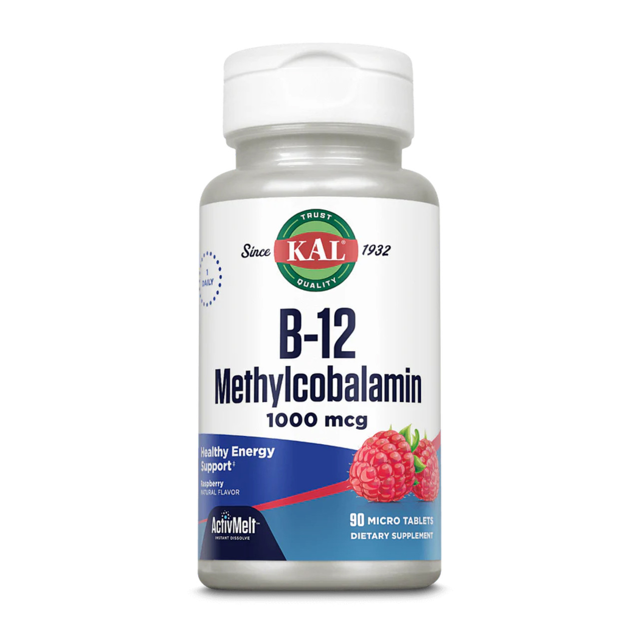 B-12 Methylcobalamin 1000 mcg - 90 tabs Raspberry, фото 1