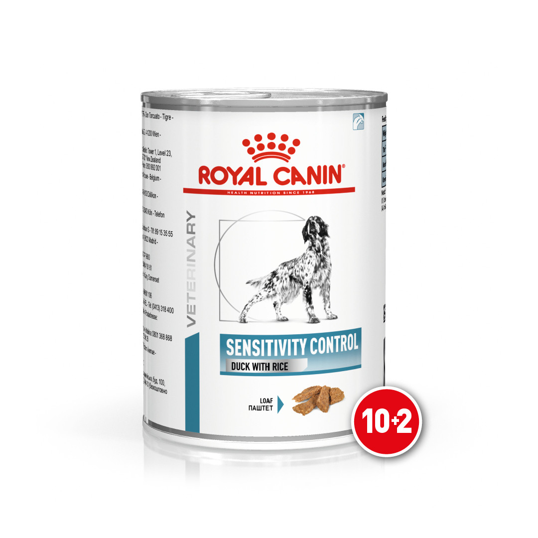 Акція! Royal Canin Sensitivity Control (Сенсітивіті)  корм для собак при харчовій алергії, качка, 410 гр 10 шт + 2 шт