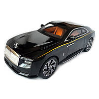 Машинка металева дитяча Rolls-Royce Spectre Ролс Ройс чорний Автоексперт 1:24 світло інерція відкр двері баг капот 21*5,5*8,5см, фото 2