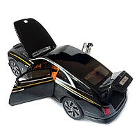 Машинка металева дитяча Rolls-Royce Spectre Ролс Ройс чорний Автоексперт 1:24 світло інерція відкр двері баг капот 21*5,5*8,5см, фото 7