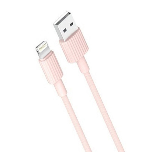Кабель XO NB156 USB - Lightning 2.4A/1m (Рожевий)