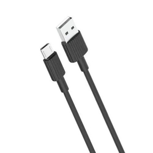 Кабель XO NB156 USB - MicroUSB 2.4A/1m (Чорний)