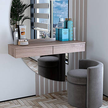 Підвісний туалетний столик колір дуб сонома трюфель (без дзеркала) 100*13*31см