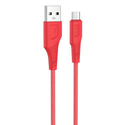 Кабель Hoco X58 Airy Silicone USB - MicroUSB 2.4A/1m (Червоний)