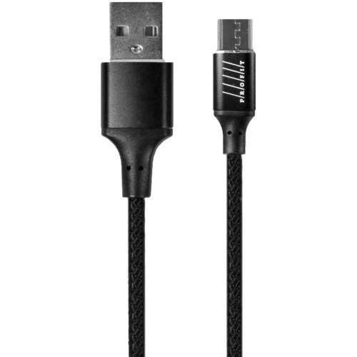Кабель Profit QY-03 USB - MicroUSB 2.4A/1m (Чорний)