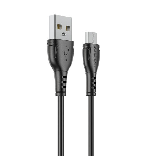 Кабель Borofone BX51 USB - MicroUSB 2.4A/1m (Чорний)