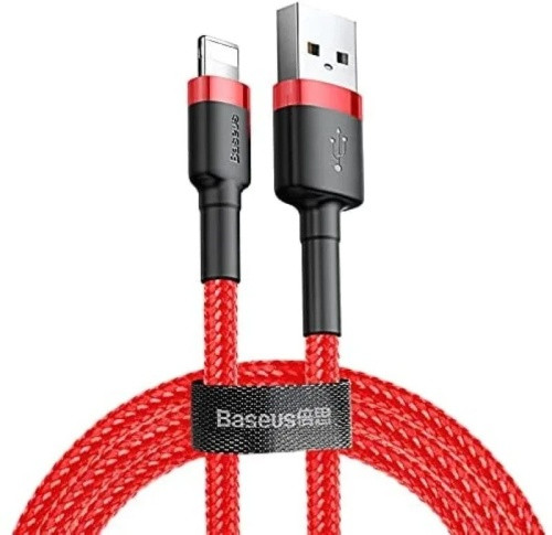 Кабель Baseus Cafule USB - Lightning 2.4A/1m (CALKLF-B09) (Red-Black)