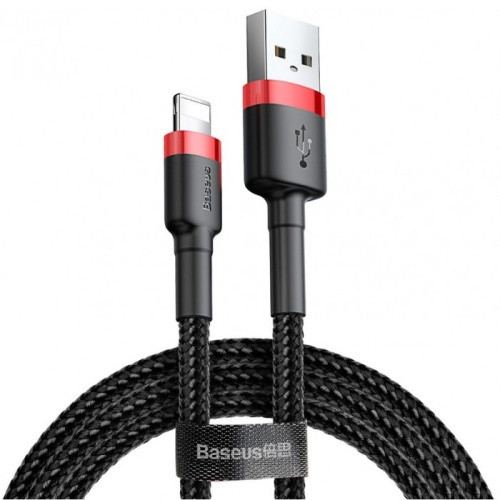 Кабель Baseus Cafule USB - Lightning 2.4A/1m (CALKLF-B19) (Black-Red)