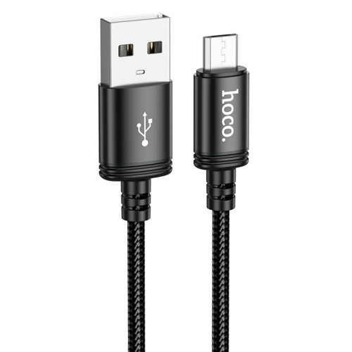 Кабель Hoco X89 Wind USB - MicroUSB 2.4A/1m (Чорний)