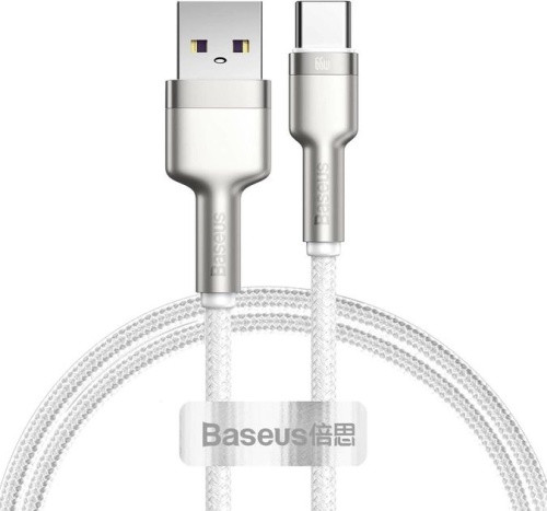 Кабель Baseus Cafule Metal USB - Type-C 66W/1m (CAKF000102) (White)