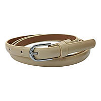 Ремінь жіночий вузький світлий беж глянець 15 мм-купити оптом в Одесі