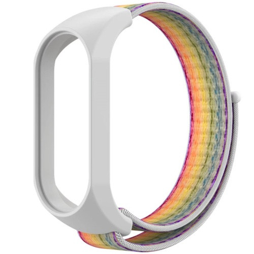 Ремінець для Xiaomi Mi Band 5/6/7 Nylon (Веселка Лайт)