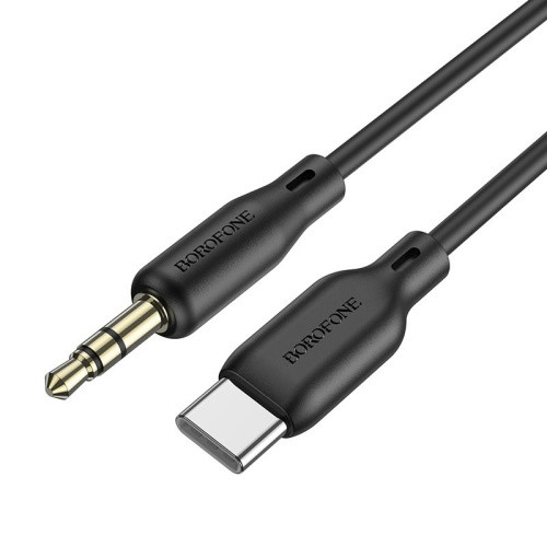Кабель AUX Borofone BL18 3.5mm(male) - Type-C(male) 1m (Чорний)