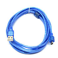 USB 2.0 AM - Mini USB кабель 3 метри з фільтром для живлення та передавання даних, фото 5