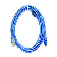 USB 2.0 AM - Mini USB кабель 3 метри з фільтром для живлення та передавання даних, фото 4