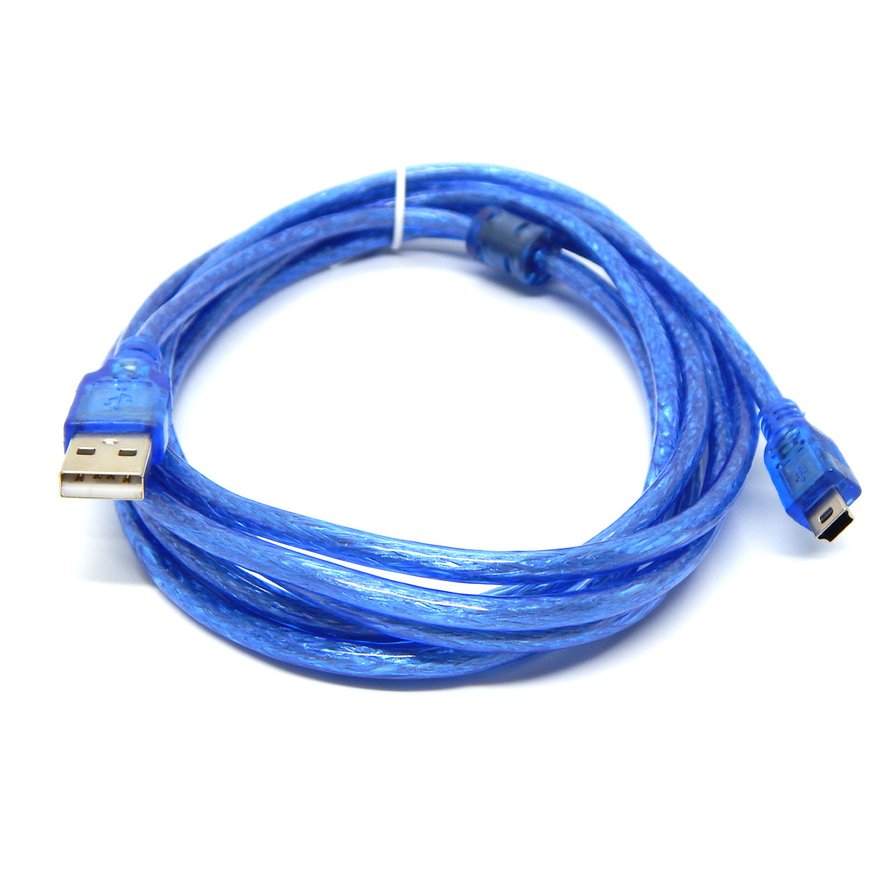 USB 2.0 AM - Mini USB кабель 3 метри з фільтром для живлення та передавання даних, фото 1