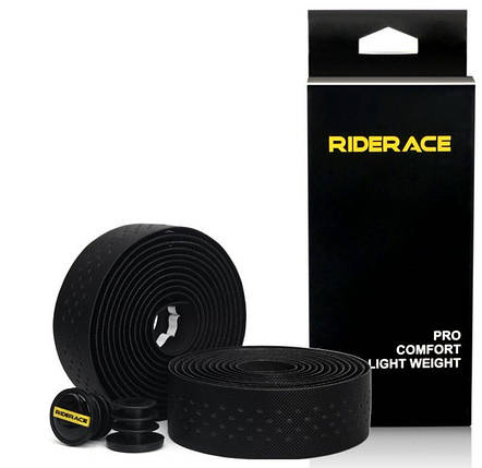 Обмотка керма RideRace PRO Comfort стрічка для шосейного велосипеда (чорна), фото 1