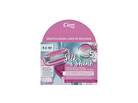 Запаски для жіночоі бритви Cien silk&shine на 5 лез 4 шт/уп