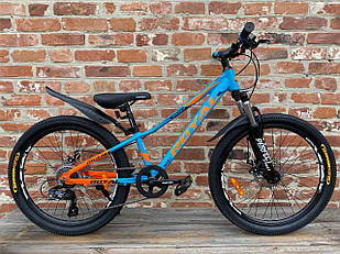 Велосипед Royal 24-RIO синьо-помаранчовий  2025