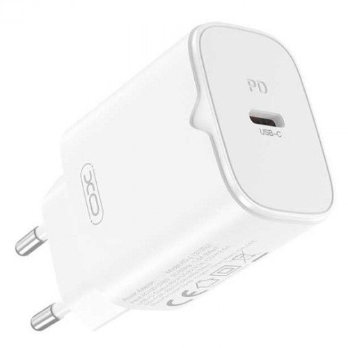 Мережевий Зарядний Пристрій XO L131 1Type-C/30W/PD (Бiлий)