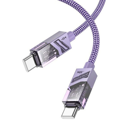 Кабель Borofone BU42 Octavia 60W Type-C - Type-C 1.2m (Фіолетовий)